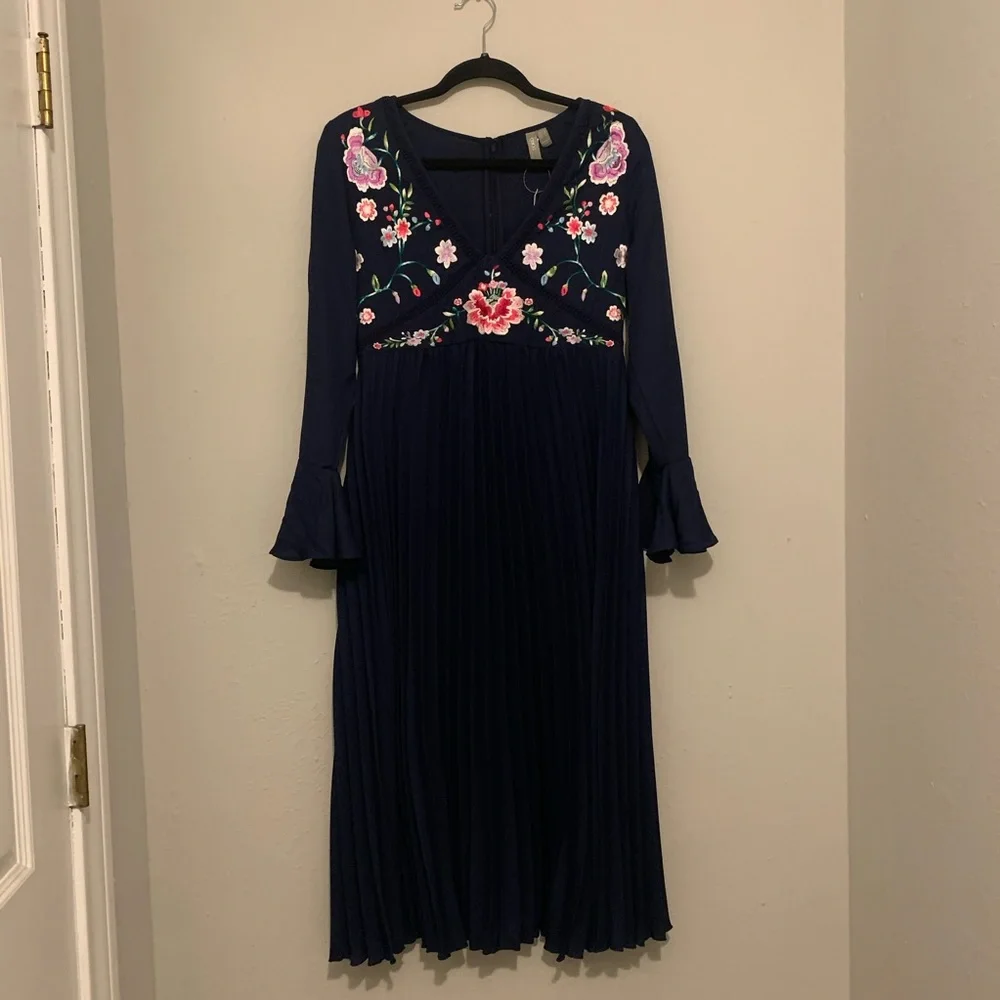 ASOS Maternity Navy Floral Midi Dress - Picture 3 of 9